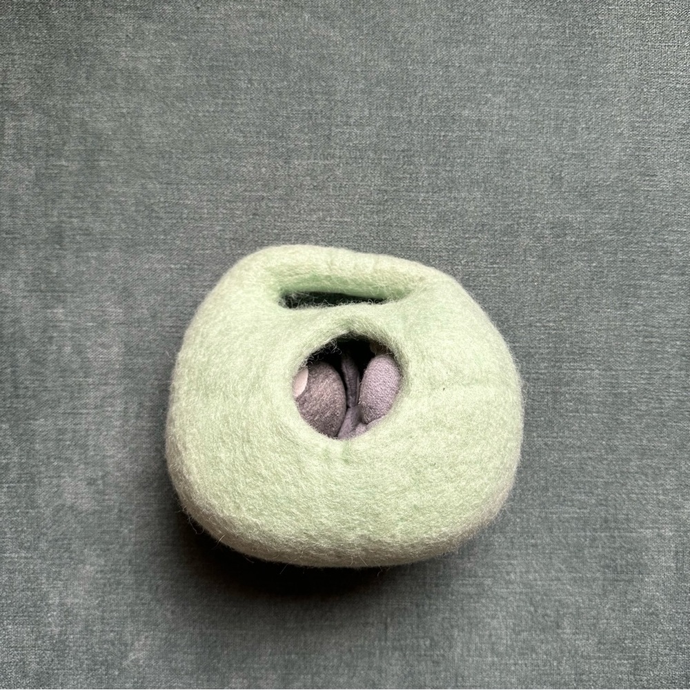 Lovevery Felted Bunnies in a Felt Burrow